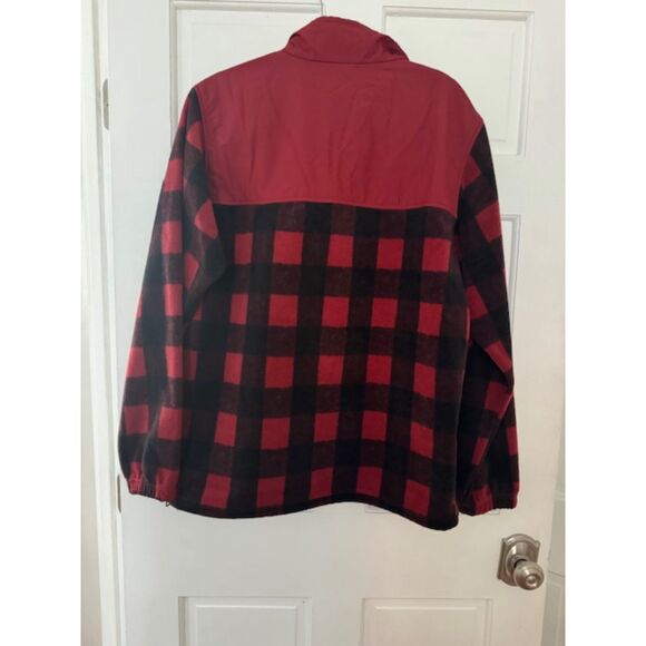 NWOT Columbia Men's Zip up fleece jacket, Red/Black size L - Picture 2 of 5